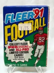 1991 FLEER FOOTBALL CARD UNOPENED PACK POSSIBLE PRO-VISIONS & ALL-PRO LIMITED