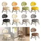 Low Rolling Seat Sofa Foot Rest Pedicure Stool for Home Garage
