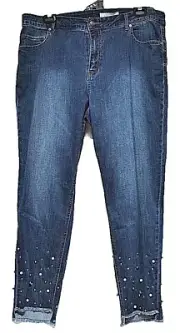 TS TAKING SHAPE plus size XL / 24 My Pearl Jeans slim leg stretch denim pant NWT