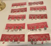 Wine Glass Charms, Drink Markers / Charms - Holiday - Hand Made -Set of 4-Choice