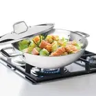 Milton Triply Stainless Steel 28 cm Wok with Lid, 4.6 liters, 3 Layer Wok