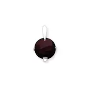 14K White Gold Garnet Pendant