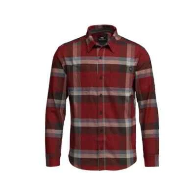 SITKA Men's Ashland Dark Red Plaid Lightweight Flannel Shirt 600304-DKRP Large L
