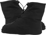 Abaodam Outdoor Shoe Cover with Zipper Non Slip Rain Boot Protectors for Cycling Camping and Travel Wear Resistant Thickened Sole Black