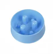 YES4PETS 1 x XL Pet Anti Gulp Feeder Bowl Dog Cat Puppy slow food Interactive Dish Blue
