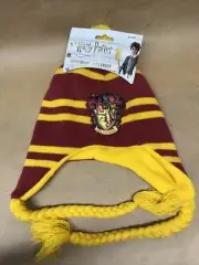 Harry Potter Gryffindor Peruvian Beanie Laplander Knit Winter Hat Crest - NWT