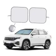 2 PCS Car Windshield Sun Shade, Auto Sun Heat and UV Rays Blocker, 28"×31"