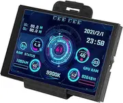 3.5in IPS USB Mini Screen, Computer Temp Monitor, Full View PC Temperature Display for AIDA64 PC CPU Hard Disk Data PC Sensor Panel Display Computer Temp Monitor (Black)