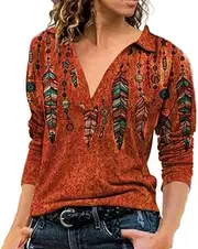 [N\P] NP Autumn Clothes Casual Loose Turn Collar Long Sleeve Shirts Femme T-Shirt Basic Orange