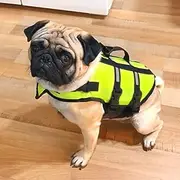 Dog Lifesaving Clothes Life Vest Floatation Jackets Pet Swim Cloth Adjustable Swimsuit Safety Buoyant Dog Play Reflective Strip Dog Sports for French Bulldog Golden Retriever Teddy Samoyed Corgi Chest Circumference 70-75cm Recommended for 15-21 kg