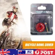 MTB Bike Headset Cover w/ Screw Bicycle Fork Tube Stem Cap Covers (Red)