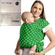 new Embrace Cozy Newborn Baby Wrap Carrier 7-35 Pounds, Green Stars not Ergobaby