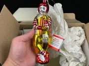 McDonalds Christmas Treasury Mercury Glass Ornaments Ronald & Fries Delux