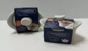 CORNINGWARE French White Mini Dessert Baker 4.1” long 3.3” wide-NWT
