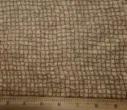 DEBBIE MUMM Fabric - Dots on Shaded Tan Squares - 31" REMNANT