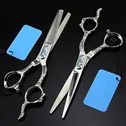 Professional Hair Cutting Shears, 6 inch Professional Japan 440c Sheepshead Cutting Barber Hair Salon thinning Shears Hairdressing Scissors