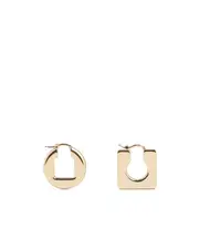 Jacquemus Asymmetric Shape Earrings One size light gold
