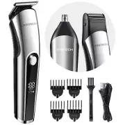 PRITECH Beard Trimmer for Men, 3 in 1 Hair Trimmer for Men Kit, Nose Ear Trim...