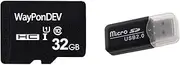 WayPonDEV 8GB/16GB/32GB Micro SD Card, microSDHC UHS-I Flash Memory Card with Adapter - Up to 100MB/s, High Speed TF Card, for Tablet/Mobile Phone/Camera/Car Audio/Game Console (32GB)