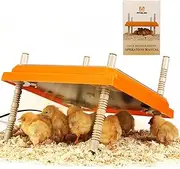 Brooder Heater for Chicks: Chick Brooder Heating Plate with Easy- Cleaning Plate Poultry Coop Heater Chicks Warmer 10” x 10” for 15 Chicks Adjustable Height Brooding Heater 15 Watts