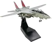 Replica Pre-Build Aircraf 1/100 for Die-Casting Metal F14 Tomcat Fighter Pirate Squadron Alloy Aircraft Model with Stand Collectible Souvenir Gift Collection Gift Display