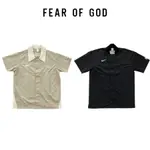 【MR.W】FEAR OF GOD X NIKE AIR NBA 聯名款 運動 休閒 寬鬆 排扣 拉鍊 尼龍 短袖 襯衫