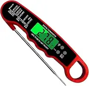 Digital Meat Thermometer, Waterproof Kitchen Thermometer with Backlight and Hold, Fast Instant Read Food Thermometer for Cooking, Candy Making, Outside Grill, Stocking Stuffers