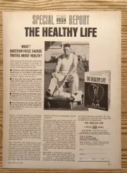 1966 Smoking Man Old Riding Mower Photo Time Life Book Promo Vintage Print Ad