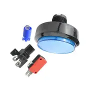 Blue Arcade 60MM Round Push Button Illumilated 12V LED Light w/ Microswitch