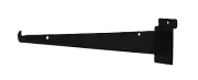Lot of 25 Slatwall 12" Knife Shelf Brackets Black With Lip Retail Shelving