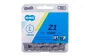 KMC Z1 Wide Silver Chain Single Speed 1/2x1/8 112L 8.6mm Rustproof Snap-On