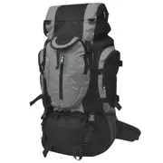 Hiking Backpack XXL 75 L Black and Grey vidaXL