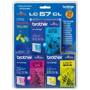 Brother LC 57 Ink Cartridges 3 Colour Value Pack
