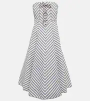 [Zimmermann] Zimmermann High Tide Laced midi dress AU 14 beige