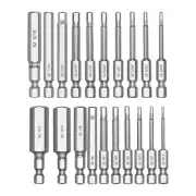 20PC Hex Head Hex Wrench Drill Bit Set 2.3Inch Long 1/4Inch Diameter 3145