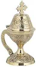 Christian Byzantine Orthodox Greek Censer Incense Burner Liturgy (8599b)