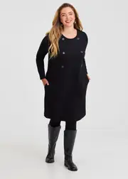 [Virtuelle] Taking Shape Ponte Button Shift Dress Size 26 in - Plus Size Women's Clothing