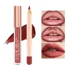 Matte Lip Gloss Liner Kit Tint Liquid Lipstick Lipliner Pencil Set Waterproof√