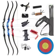 Archery Recurve Bow Set Archery Takedown 66 Inch Target & Hunting RH/LH