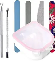KADS Nail Soaking Bowl, Soak Off Gel Polish Dip Powder Remover, Manicure Bowl for Hand, Cuticle Remover Tools, Nail Brush, Cuticle Pusher, Cuticle Peeler,Nail File