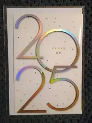 Hallmark Signature "CLASS OF 2025" Greeting Card - Raised Gold Holographic 2025!