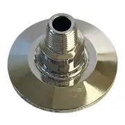 1.5" Tri Clamp Flat Lid - Spool Cap in 1/4" MNPT Closed Loop Extractor