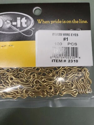 Do-It 100ct Brass wire eyes #1 Item #2310