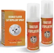 Cat Deterrent Spray, Effective Cat Spray for Anti Cats Scratch Furniture, Curtain, Sofa and Plant, Cat Scratch Deterrent Aid for Pet Behavior Training, Indoor & Outdoor (2 Pack *100ML)