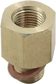 2265 Metric Adapter Oil Pressure 1/8" NPT Female to M10 X 1 Male Male Oil Pressure Gauge Sender Adapter Professional Parts nut and Bolt