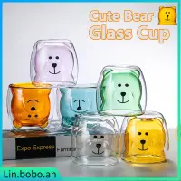 在飛比找蝦皮購物優惠-Glass Mugs Creative Bear Anima