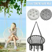 New Macrame Cotton Swing Bed for Indoor and Outdoor Relaxation Hammock Chair