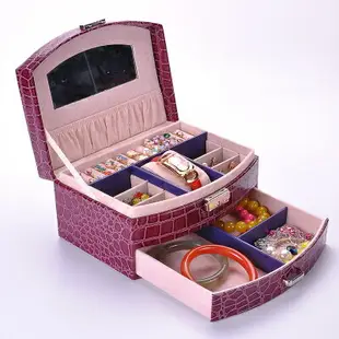 皮革首飾盒公主歐式木質帶鎖韓國飾品耳釘盒雙層手飾品收納珠寶盒