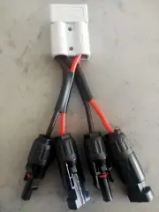 Anderson style plug to 2 Pairs Solar Connector Double Adaptor 12v 40A free post