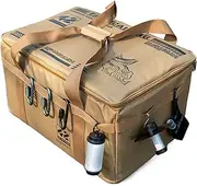 Camping Storage Bag - Portable Stove Bag | 30L Duffel with Ergonomic Handle | Camping Organizer | Cookware Storage | Utensils Holder Tote | Waterproof Container for Barbecue Picnic Moving Drinks Pot